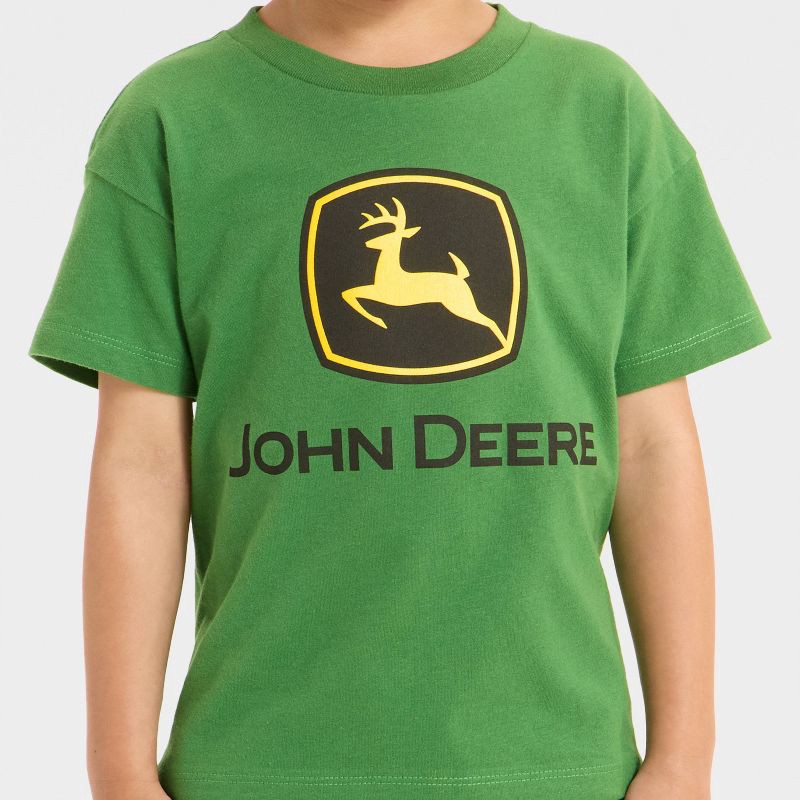 slide 2 of 4, Toddler Boys' John Deere Logo T-Shirt - Green 18M, 1 ct