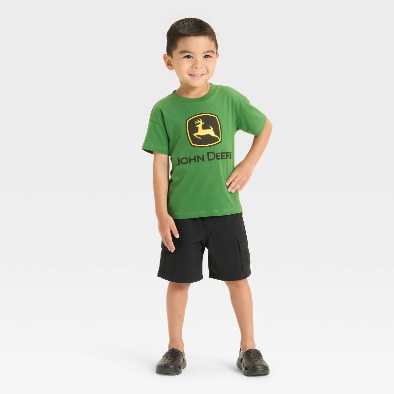 slide 4 of 4, Toddler Boys' John Deere Logo T-Shirt - Green 5T, 1 ct
