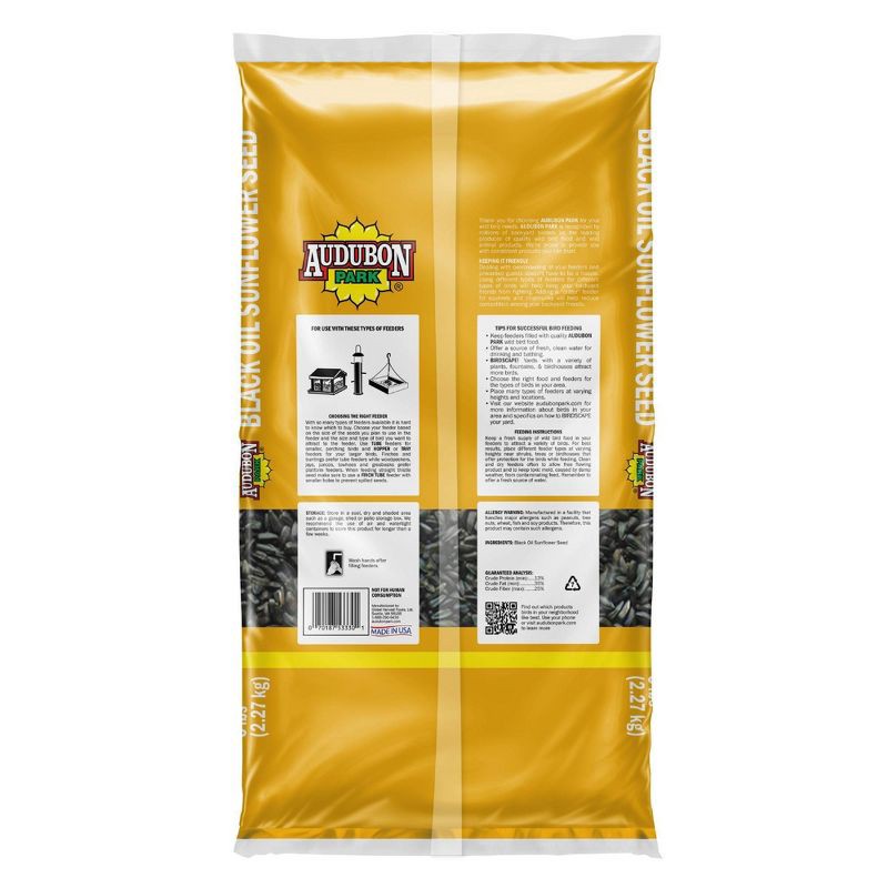 slide 2 of 8, Audubon Park black Oil Sunflower 5lb, 5 lb