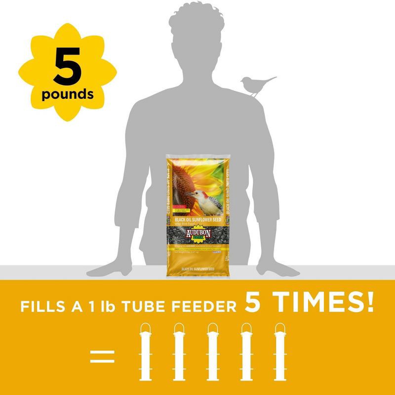 slide 5 of 8, Audubon Park black Oil Sunflower 5lb, 5 lb
