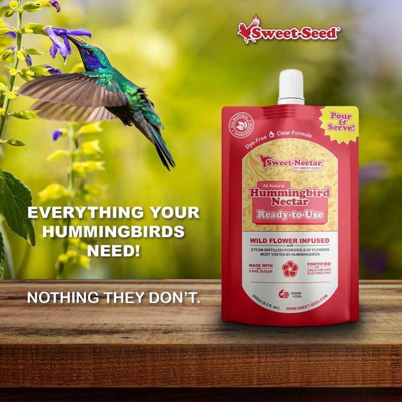 slide 4 of 5, Nature's Way Bird Products 8.5oz Sweet-Nectar Hummingbird Bag Ready-to-Use, 8.5 oz