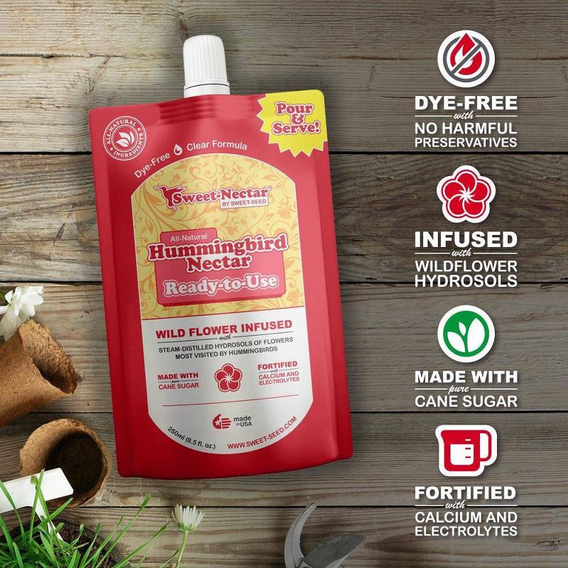slide 5 of 5, Nature's Way Bird Products 8.5oz Sweet-Nectar Hummingbird Bag Ready-to-Use, 8.5 oz