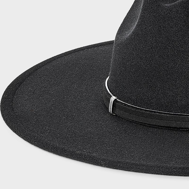 slide 5 of 5, Wide Brim Fedora Hat - Universal Thread™ Black S/M, 1 ct