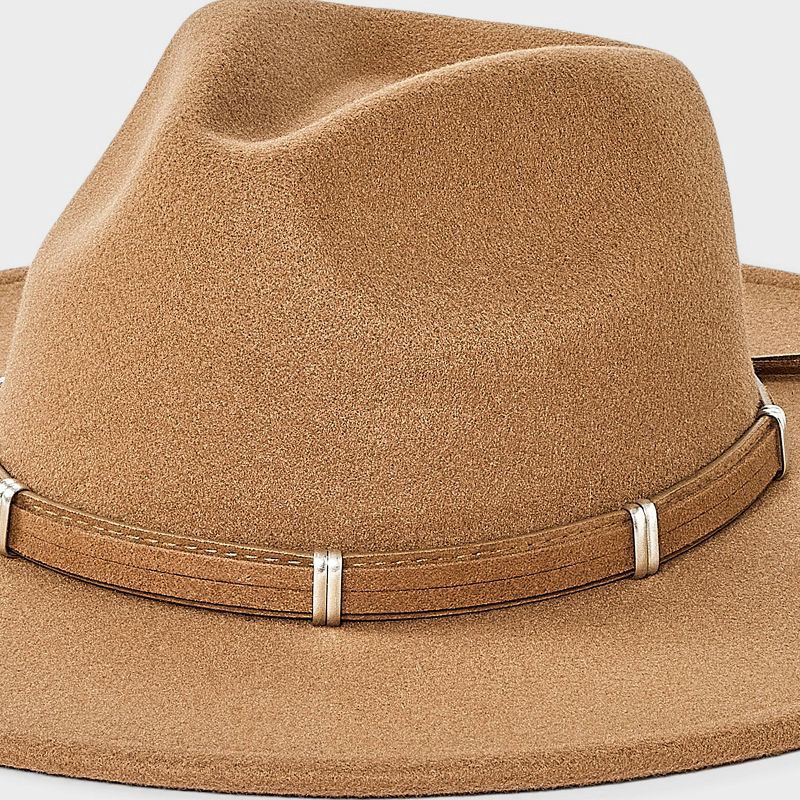 slide 5 of 5, Wide Brim Fedora Hat - Universal Thread™ Brown S/M, 1 ct