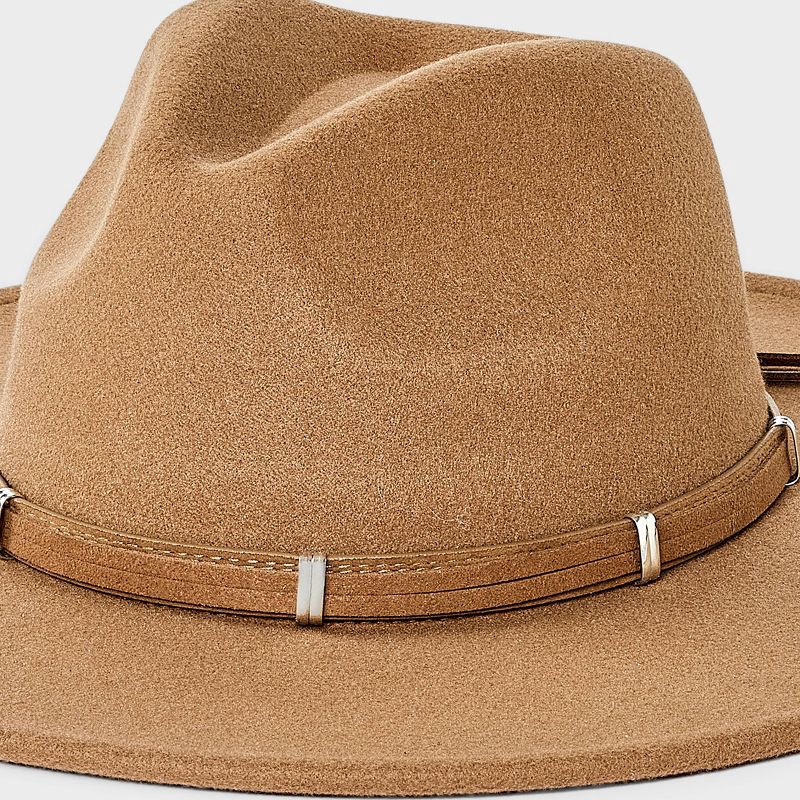 slide 5 of 5, Wide Brim Fedora Hat - Universal Thread™ Brown L/XL, 1 ct