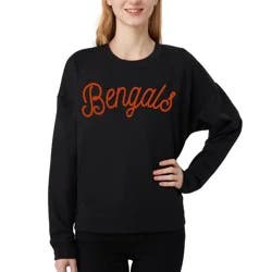 NFL Cincinnati Bengals Women's Long Sleeve Crew Neck Fleece - L