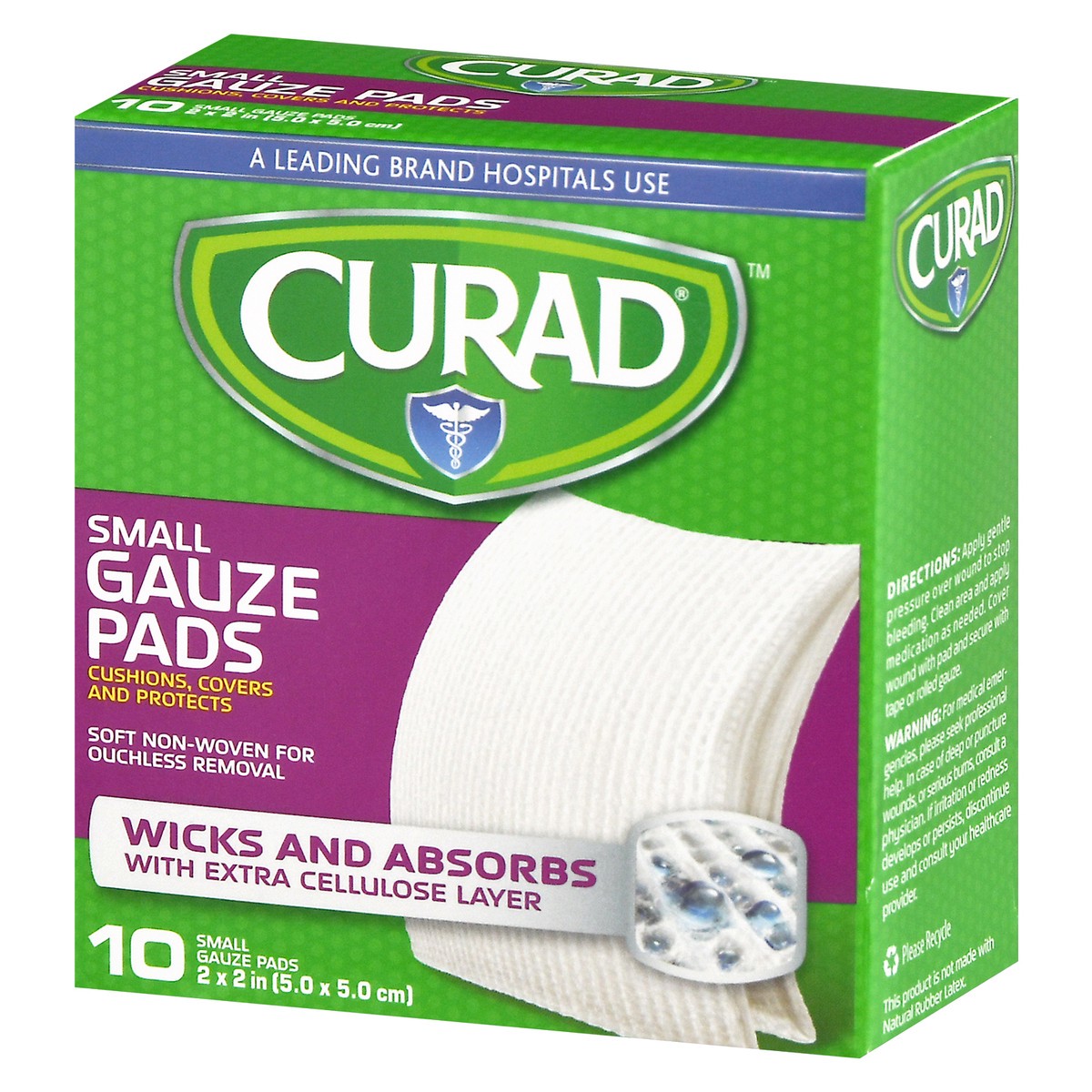 slide 4 of 11, Curad Small Gauze Pads 10 ea, 10 ct