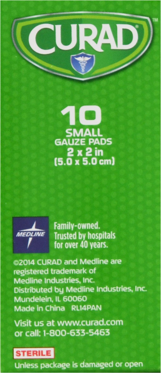 slide 6 of 11, Curad Small Gauze Pads 10 ea, 10 ct