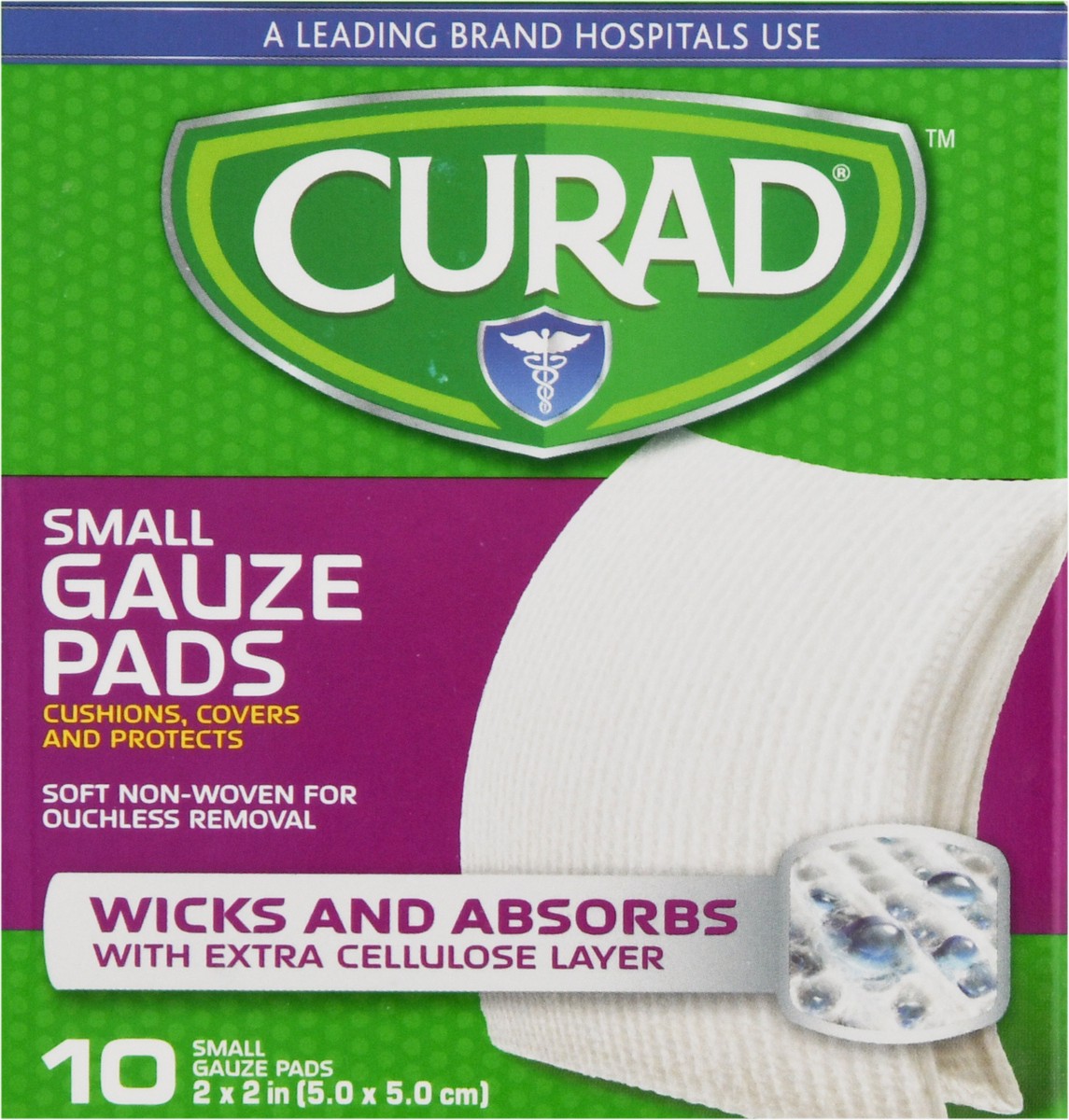 slide 7 of 11, Curad Small Gauze Pads 10 ea, 10 ct