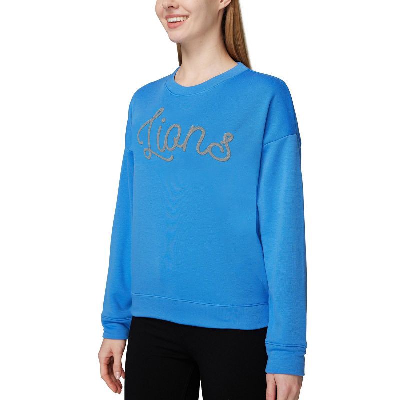slide 3 of 3, NFL Detroit Lions Women's Long Sleeve Crew Neck Fleece - XL, 1 ct