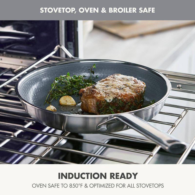 slide 8 of 11, GreenPan Prism 2pc (10" and 12") Hybrid Stainless Steel and Ceramic Nonstick Fry Pan Set, 2 ct