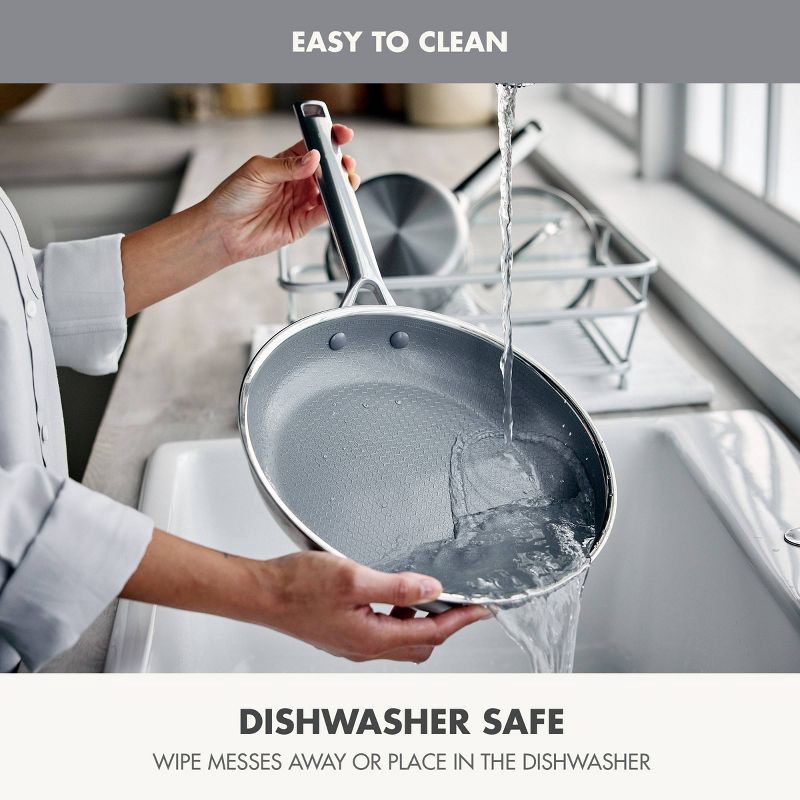 slide 10 of 11, GreenPan Prism 2pc (10" and 12") Hybrid Stainless Steel and Ceramic Nonstick Fry Pan Set, 2 ct