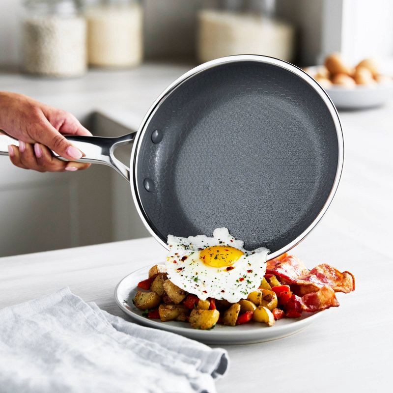 slide 2 of 11, GreenPan Prism 8" Hybrid Stainless Steel and Ceramic Nonstick Fry Pan, 1 ct