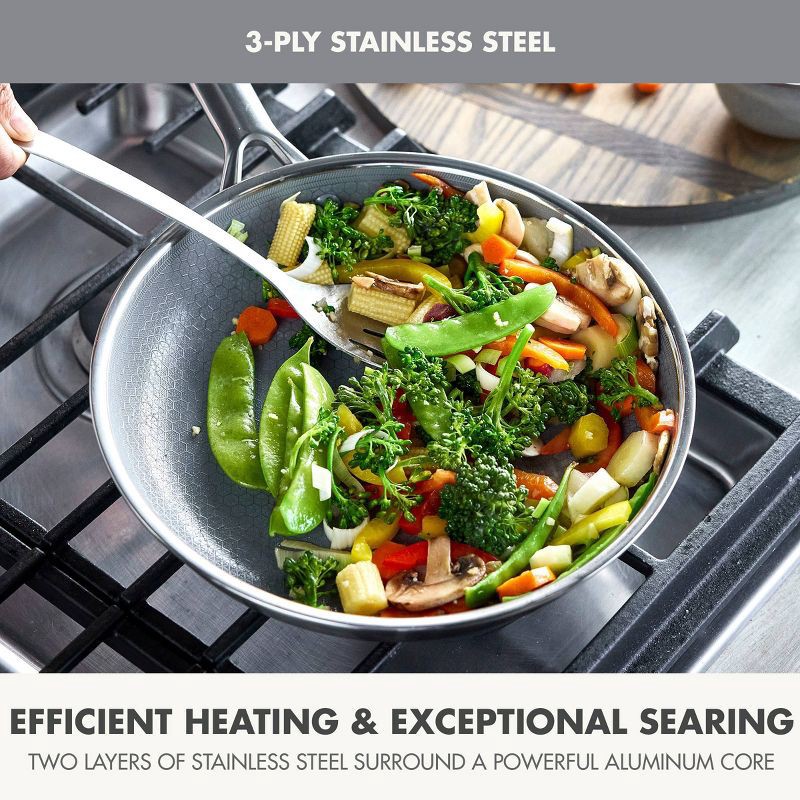 slide 7 of 11, GreenPan Prism 8" Hybrid Stainless Steel and Ceramic Nonstick Fry Pan, 1 ct