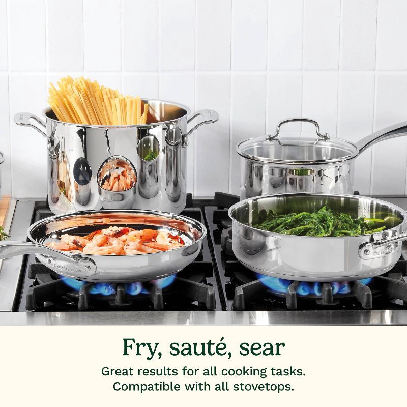 slide 7 of 9, Cuisinart Classic 2pc (8" and 10") Stainless Steel and Ceramic Nonstick Fry Pan Set, 2 ct