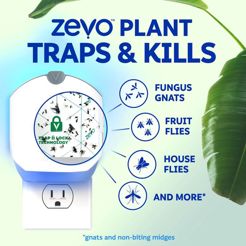 slide 4 of 11, Zevo Plant Starter Kit For Indoor Plants 1Device + 2 Refills, 1 ct