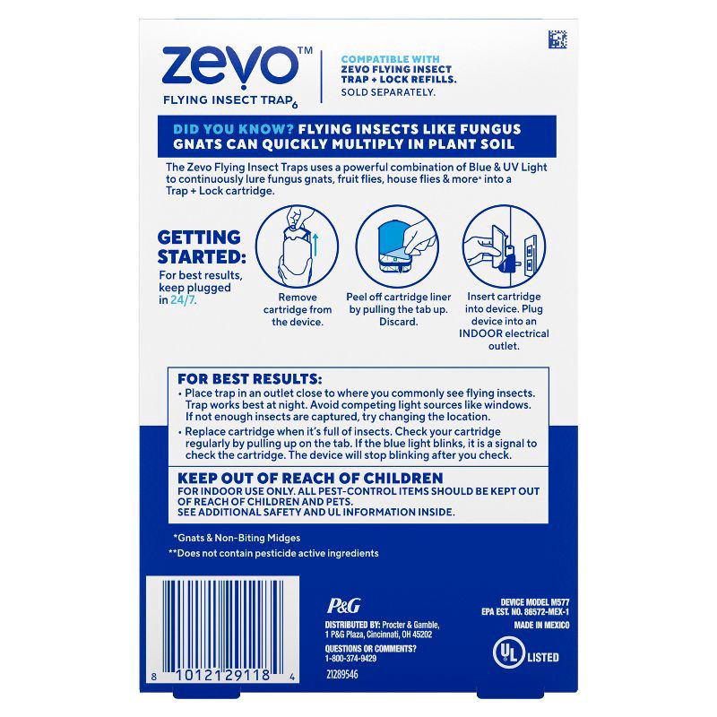 slide 11 of 11, Zevo Plant Starter Kit For Indoor Plants 1Device + 2 Refills, 1 ct