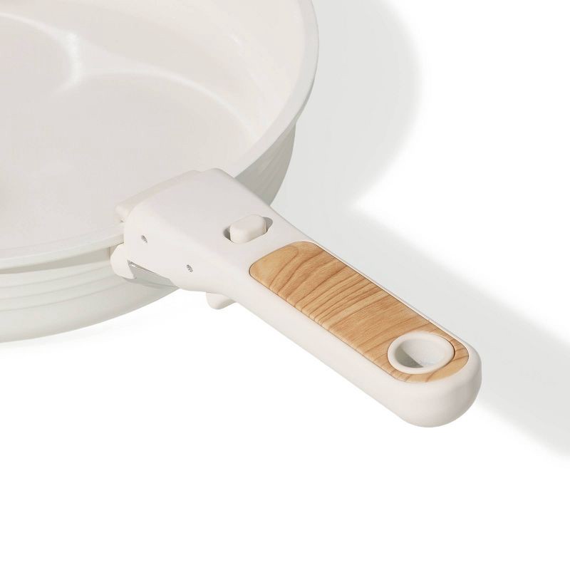 slide 3 of 6, Carote 10pc Ceramic Nonstick Cookware Set with Detachable Handle Cream, 10 ct