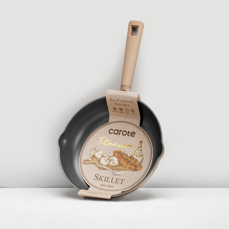 slide 6 of 6, Carote 10" Nonstick Fry Pan Taupe, 1 ct