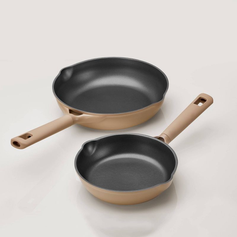 slide 4 of 8, Carote 21pc Nonstick Cookware Set Taupe, 21 ct