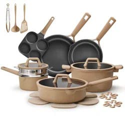 Carote 21pc Nonstick Cookware Set Taupe