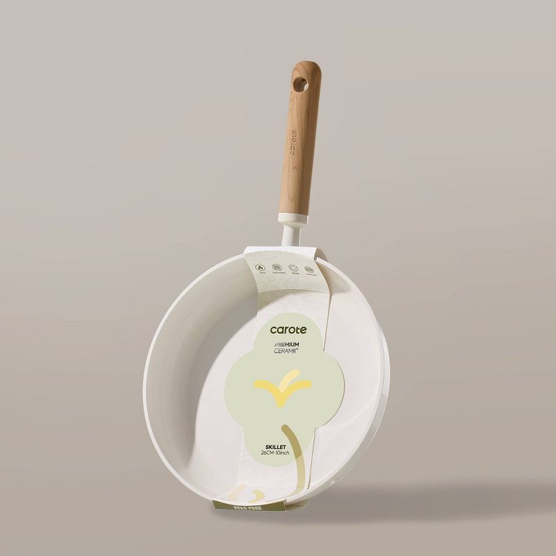 slide 6 of 6, Carote 10" Ceramic Nonstick Fry Pan Cream, 1 ct
