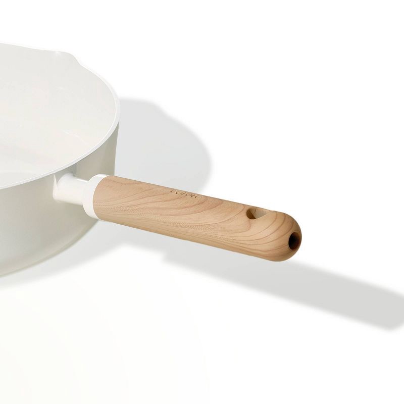 slide 4 of 7, Carote 5qt Ceramic Nonstick Saute Pan with Lid Cream, 5 qt