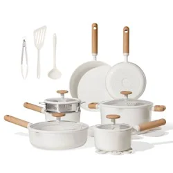 Carote 21pc Ceramic Nonstick Cookware Set Cream