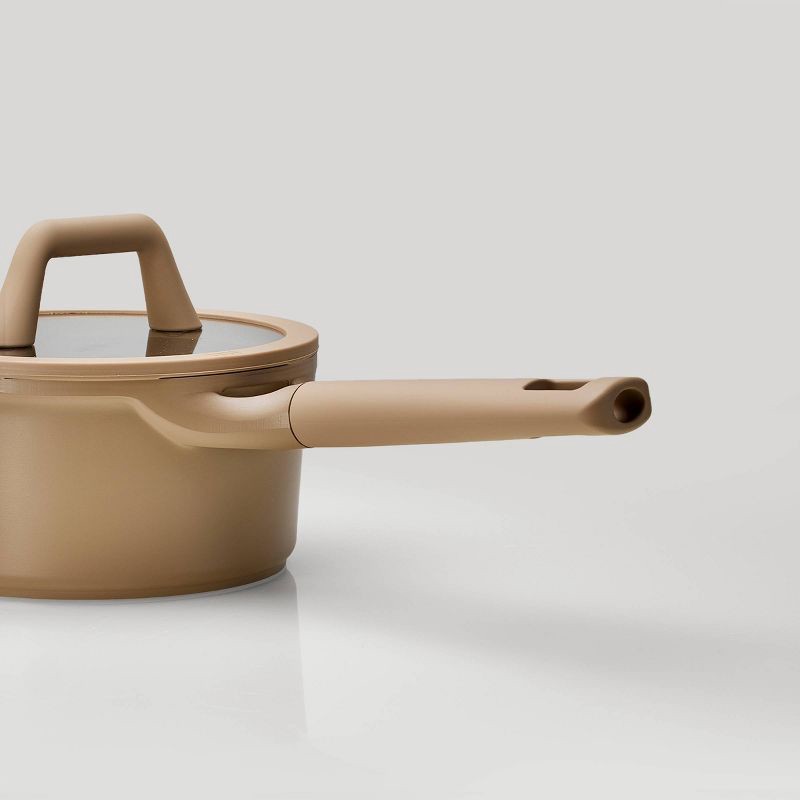 slide 4 of 6, Carote 2qt Nonstick Sauce Pan with Lid Taupe, 2 qt