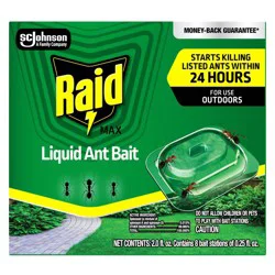 Raid Max Liquid Ant Bait Outdoor Ant Trap - 8ct