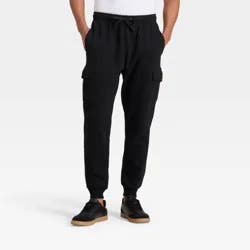 Men's Every Wear Cargo Fleece Jogger Pants - Goodfellow & Co™ Black L