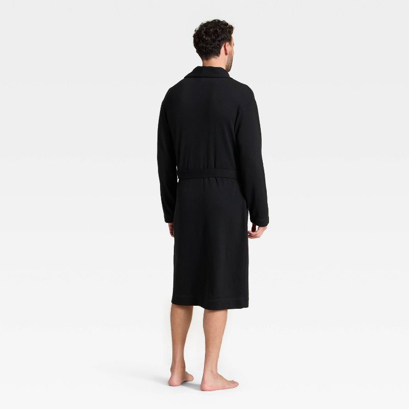 slide 2 of 3, Men's Knit Robe - Goodfellow & Co™ Black L/XL, 1 ct