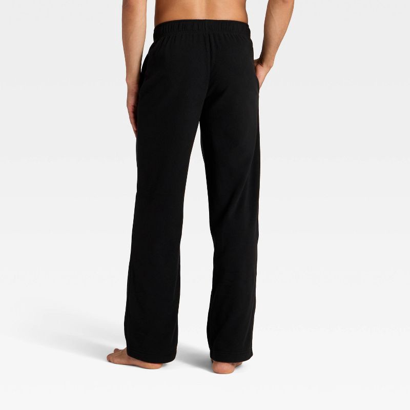 slide 2 of 3, Men's Microfleece Pajama Pants - Goodfellow & Co™ Black L, 1 ct