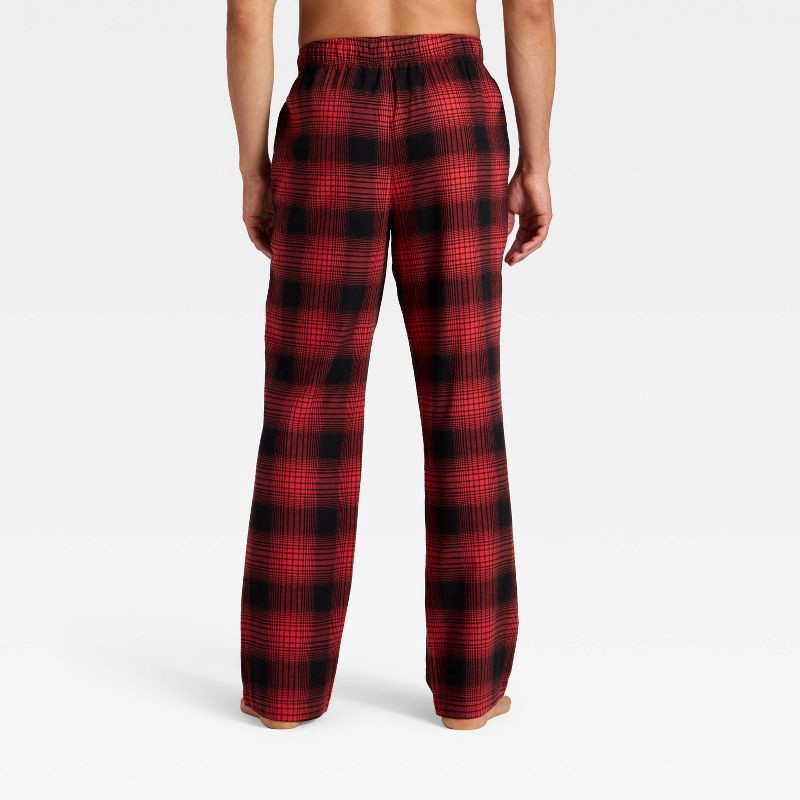 slide 2 of 3, Men's Flannel Pajama Pants - Goodfellow & Co™ Red L, 1 ct