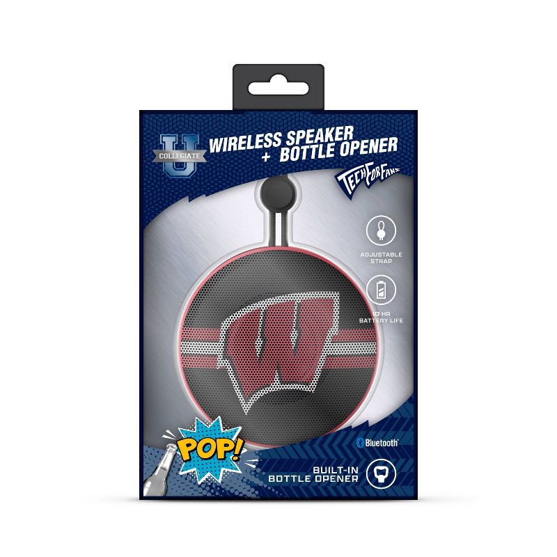 slide 3 of 4, NCAA Wisconsin Badgers Circle Portable Speaker, 1 ct