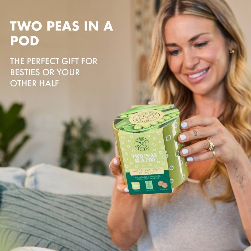 slide 5 of 5, Garden Republic "Two Peas in a Pod" Snap Pea Grow Kit, 1 ct