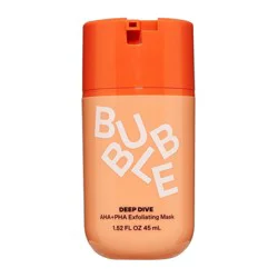 Bubble Skincare Deep Dive AHA + PHA Exfoliating Face Mask - 1.52 fl oz: Vegan, For Normal Skin, Unscented
