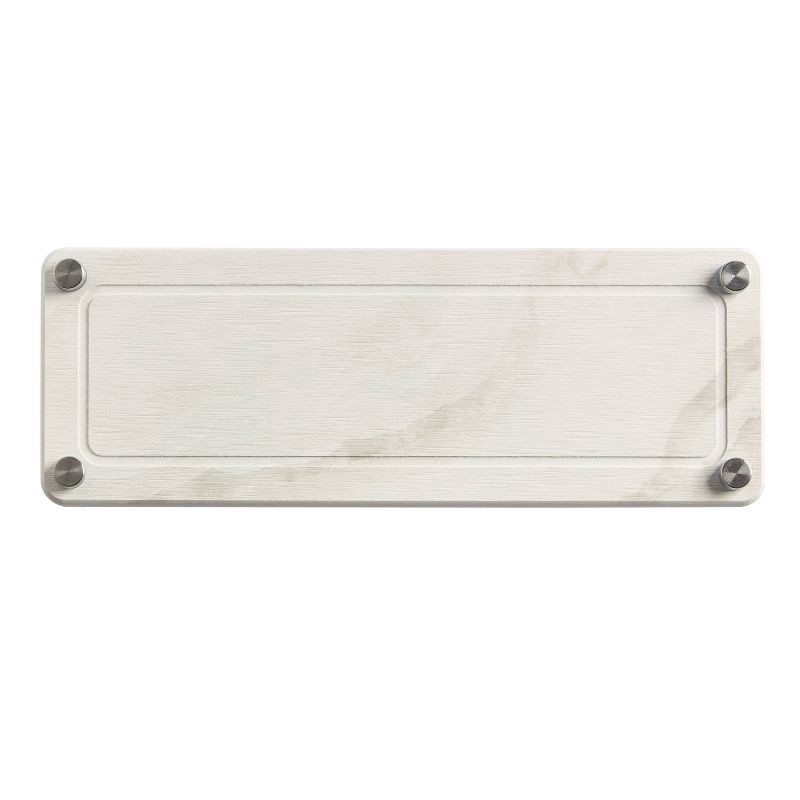 slide 3 of 5, Distributed by Vendor 4"x11" Diatomaceous Stone Bath Tray with Carved Metal Feet Marble, 1 ct