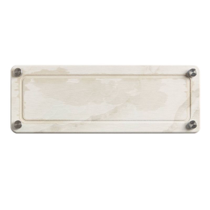 slide 5 of 5, Distributed by Vendor 4"x11" Diatomaceous Stone Bath Tray with Carved Metal Feet Marble, 1 ct