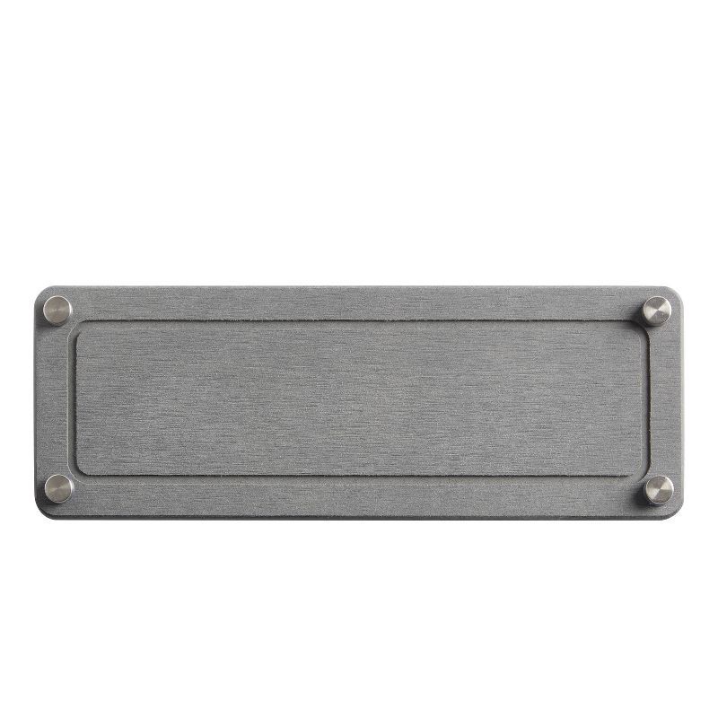 slide 3 of 5, Distributed by Vendor 4"x11" Diatomaceous Stone Bath Tray with Carved Metal Feet Graphite Gray, 1 ct