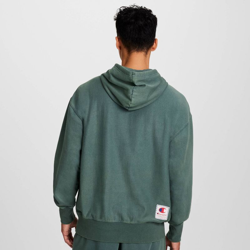slide 2 of 7, Champion Men's Washed Hoodie - Dark Forest S, 1 ct