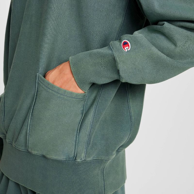 slide 5 of 7, Champion Men's Washed Hoodie - Dark Forest S, 1 ct