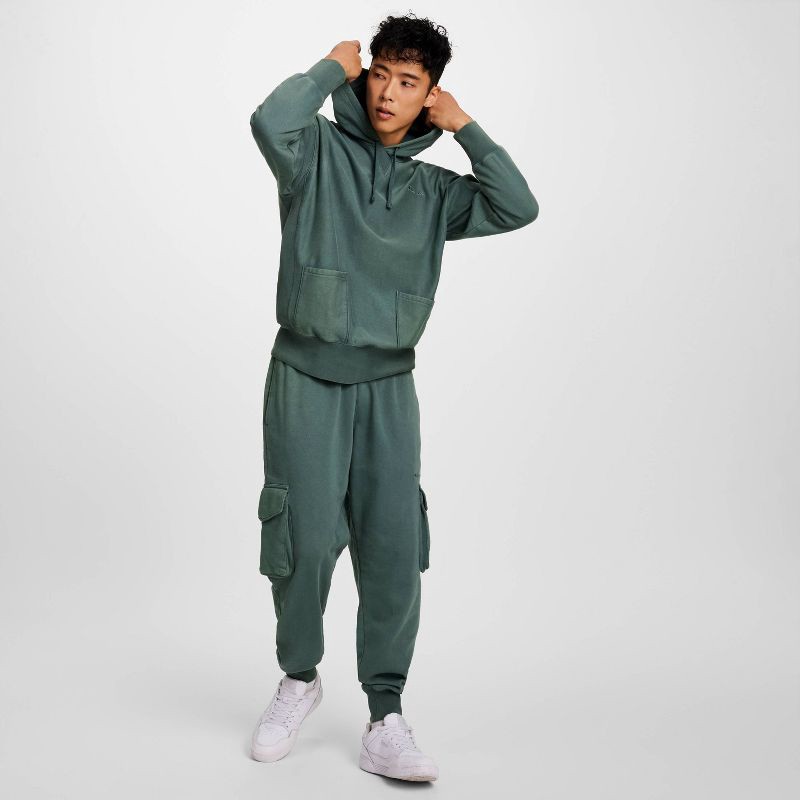 slide 7 of 7, Champion Men's Washed Hoodie - Dark Forest S, 1 ct
