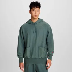 Champion Men's Washed Hoodie - Dark Forest S