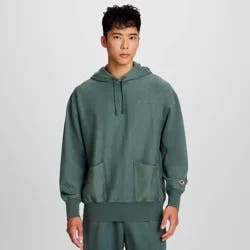 Champion Men's Washed Hoodie - Dark Forest S