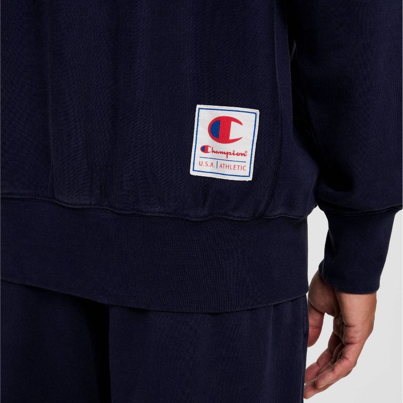 slide 8 of 9, Champion Men's Washed Hoodie - Navy Blue S, 1 ct