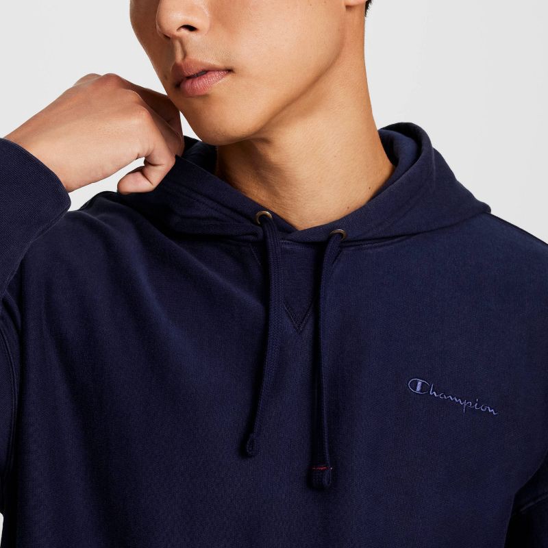 slide 4 of 9, Champion Men's Washed Hoodie - Navy Blue M, 1 ct