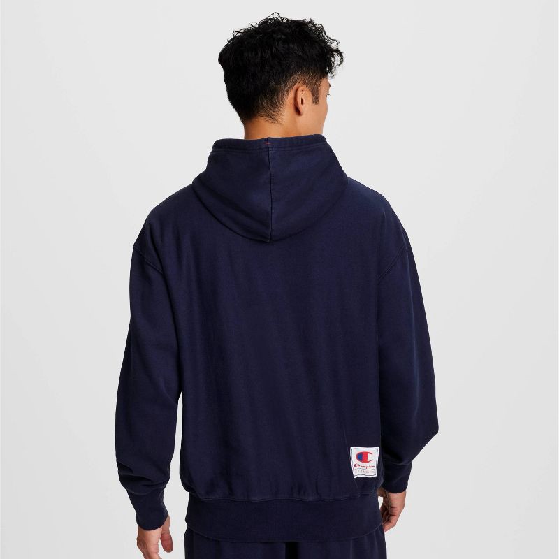 slide 2 of 9, Champion Men's Washed Hoodie - Navy Blue L, 1 ct