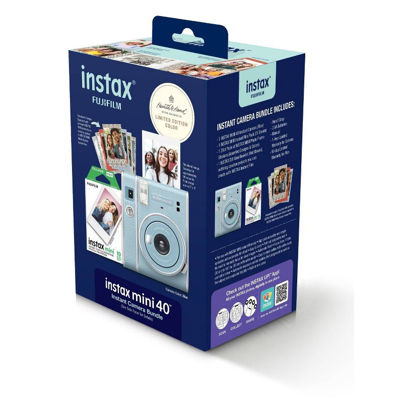 slide 4 of 4, Fujifilm instax mini 40 Bundle Blue - Hearth & Hand with Magnolia, 1 ct