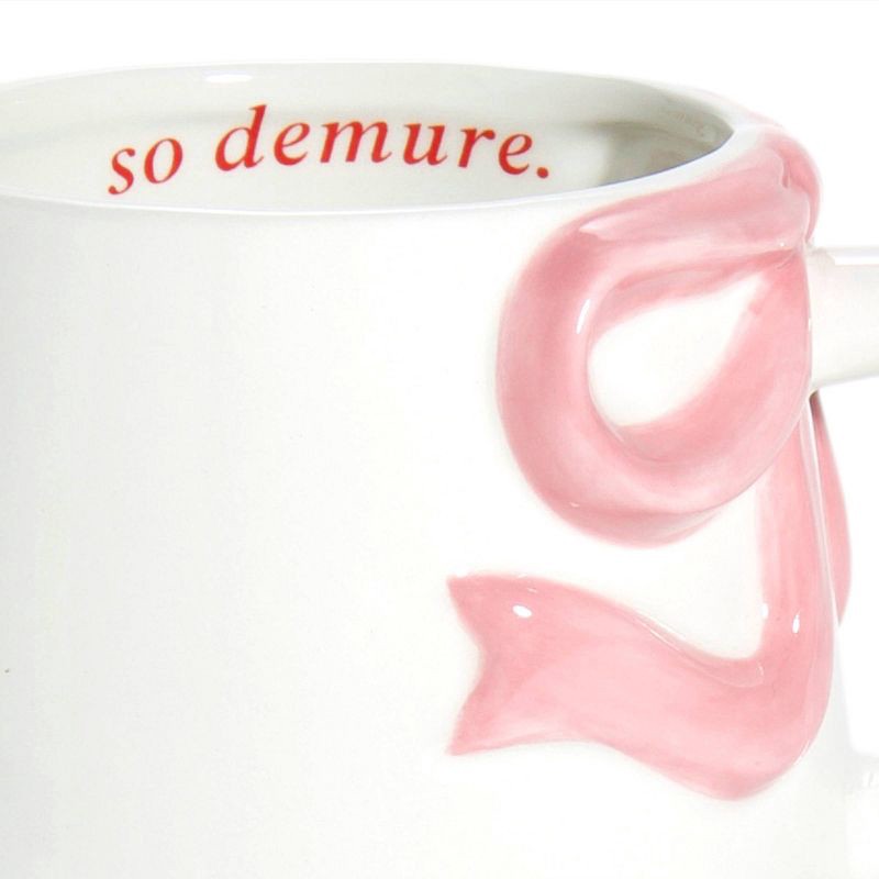 slide 2 of 3, Garven 13.5oz Debossed Bow Mug Pink, 13.5 oz